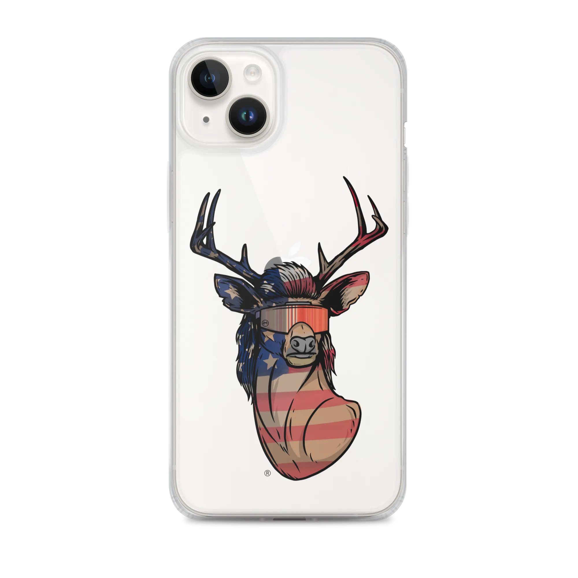 Deer Mullet USA 2.0 iPhone Case - Clear