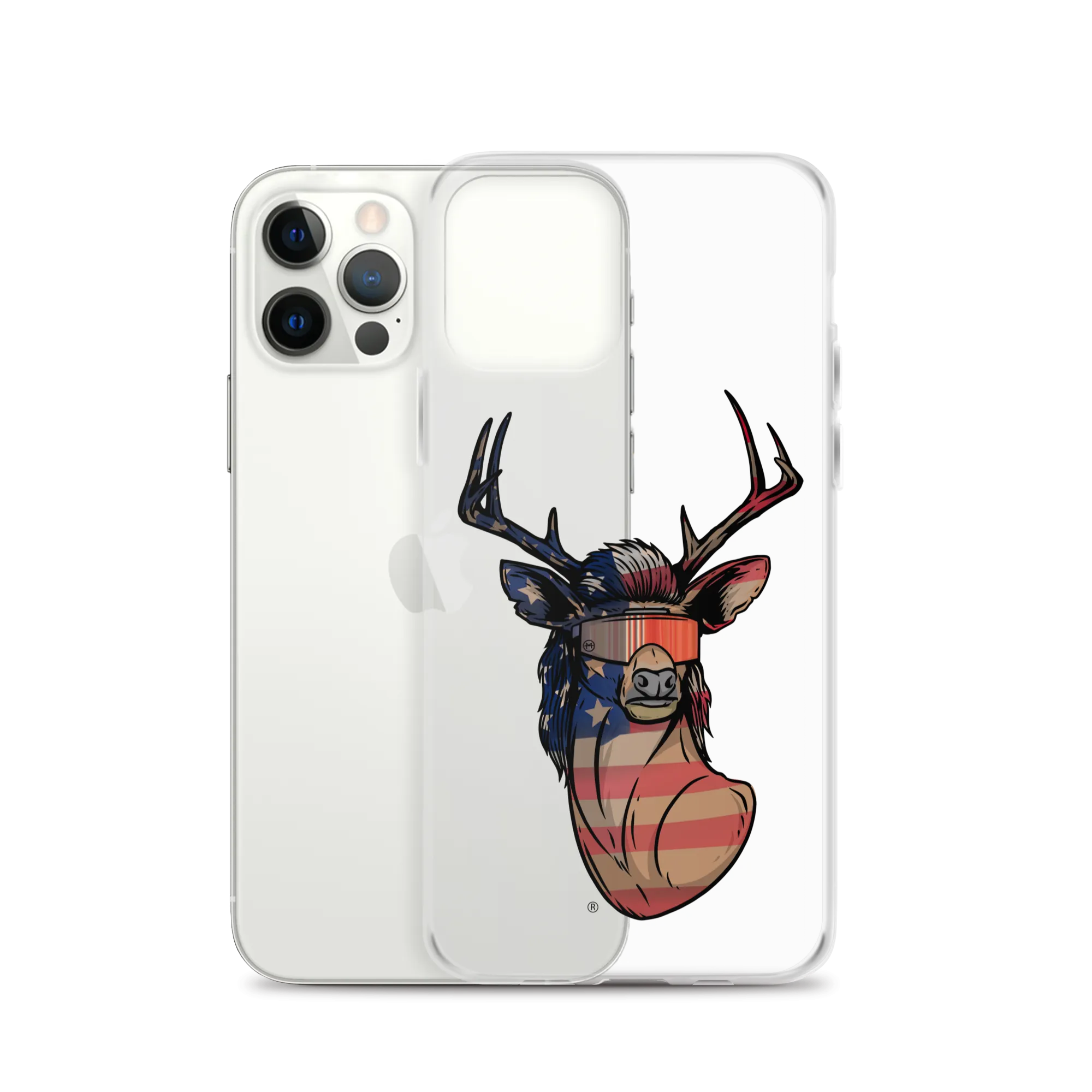 Deer Mullet USA 2.0 iPhone Case - Clear