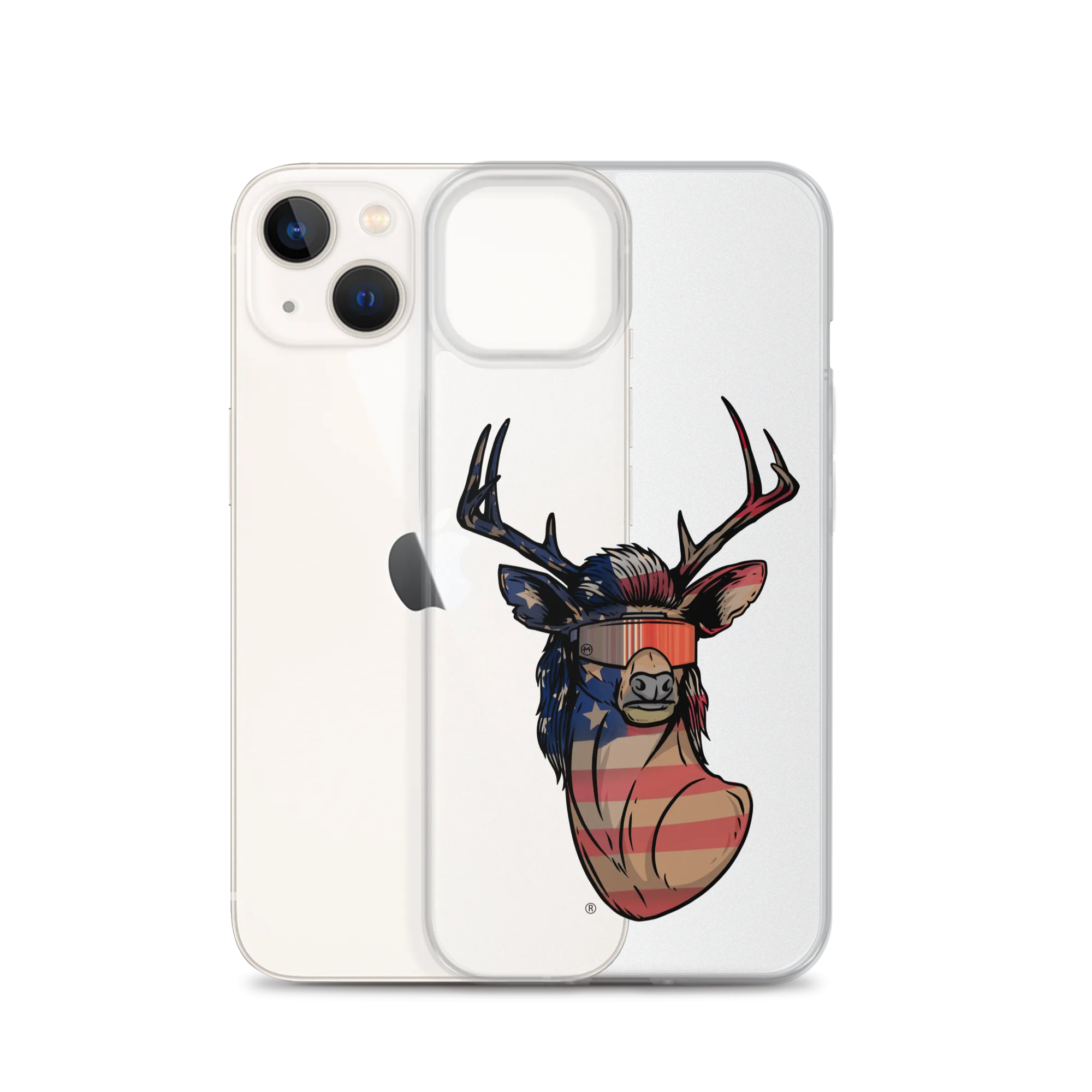 Deer Mullet USA 2.0 iPhone Case - Clear