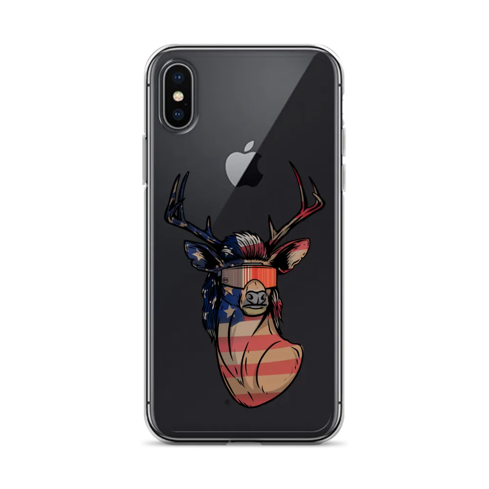 Deer Mullet USA 2.0 iPhone Case - Clear