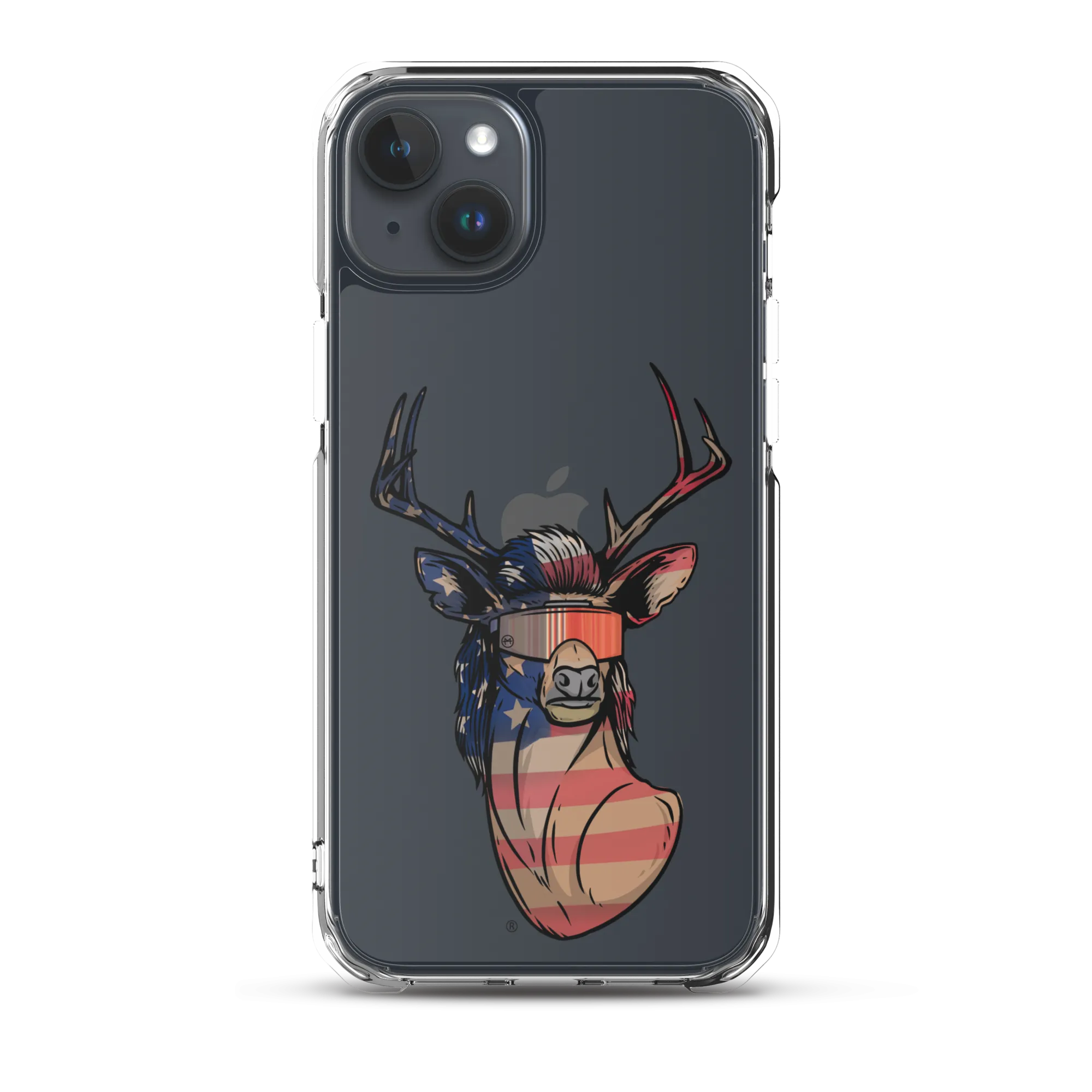Deer Mullet USA 2.0 iPhone Case - Clear