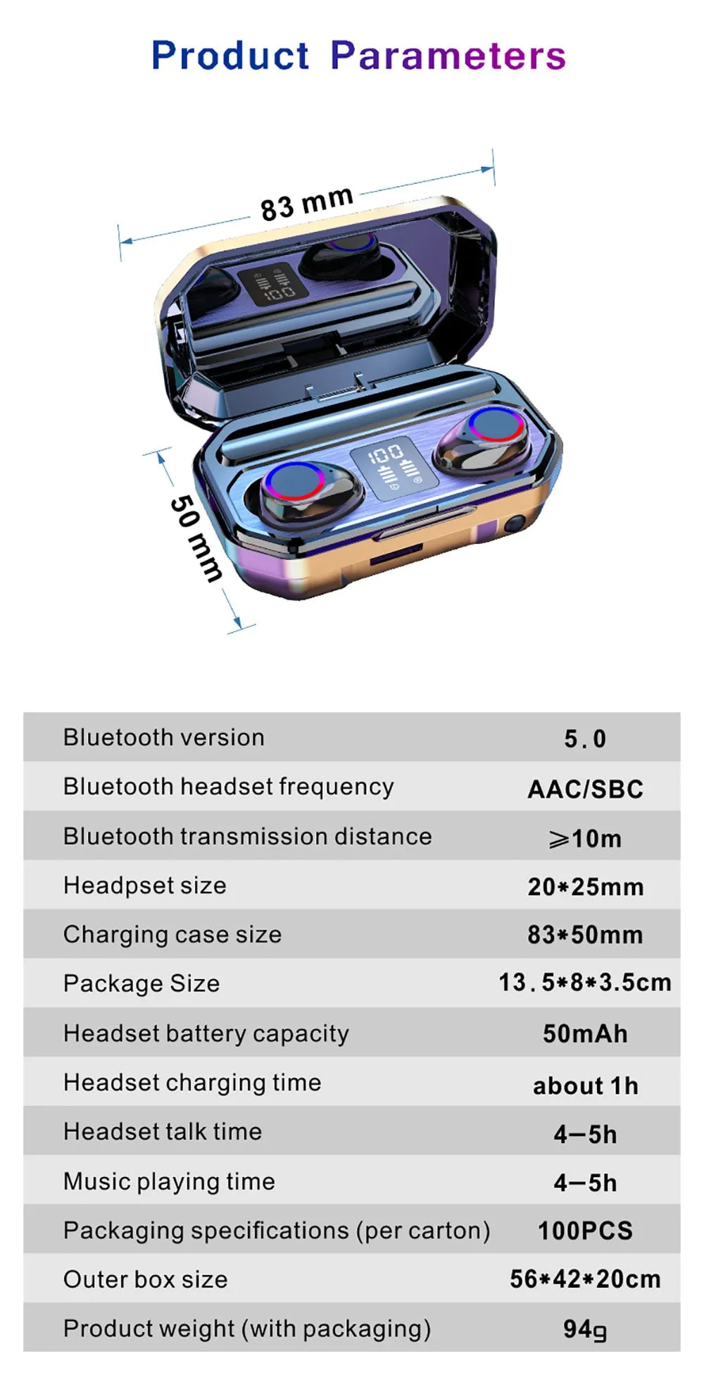 Dragon M12PRO 3D Surround Sound Bluetooth 5.0 True Wireless Earbuds
