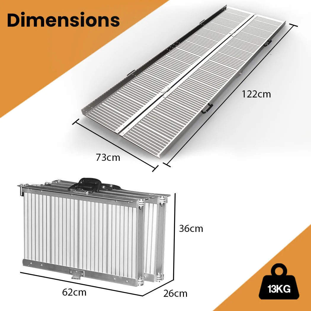 Durable Non-Slip Folding Wheelchair Ramp 122cm, 275kg, Equipmed
