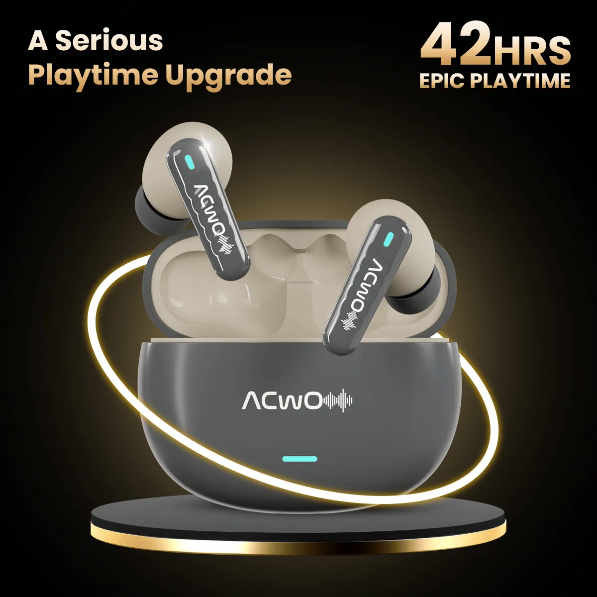 DwOTS 727 Fuscous Grey Tws Earbuds