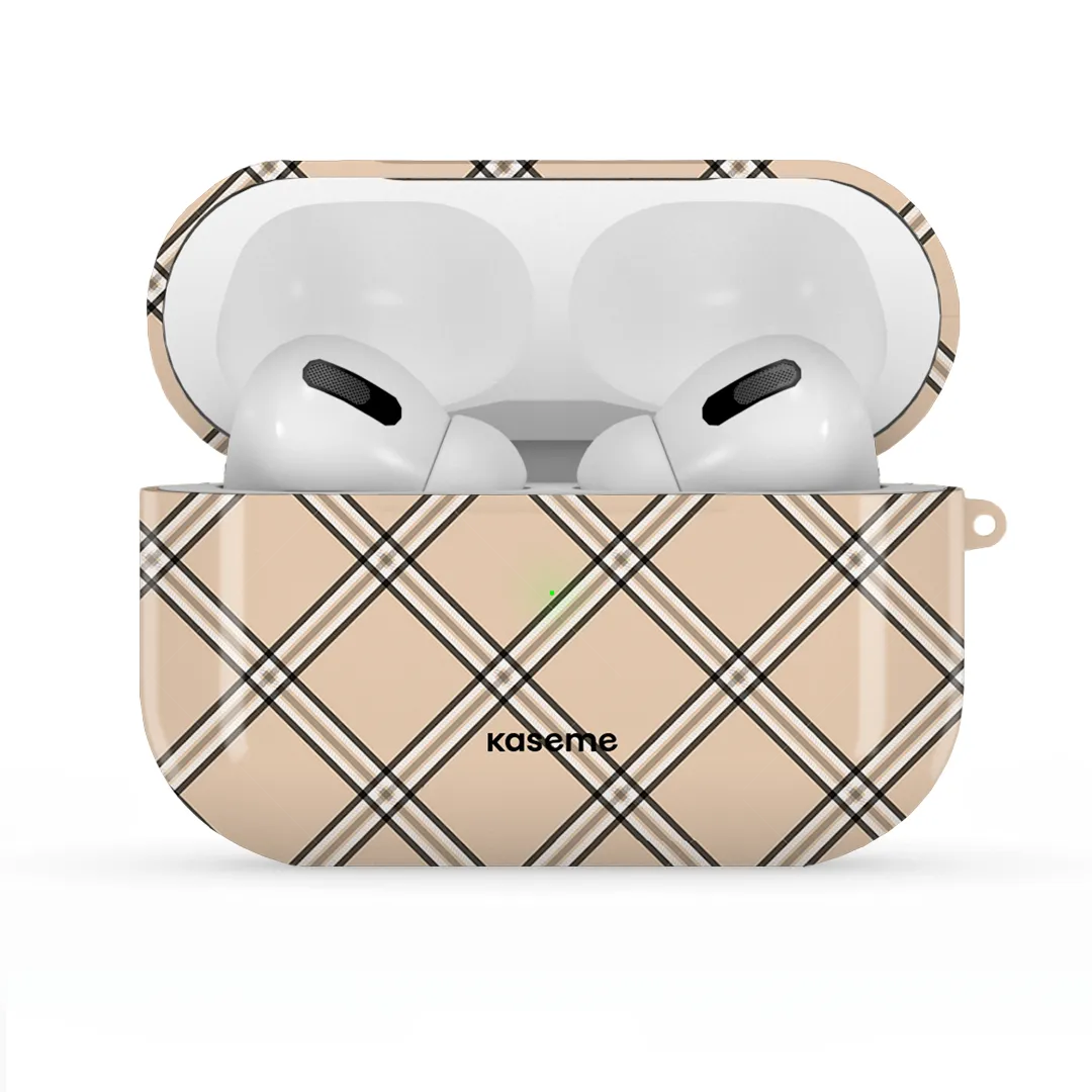 Flannel Beige AirPods Case