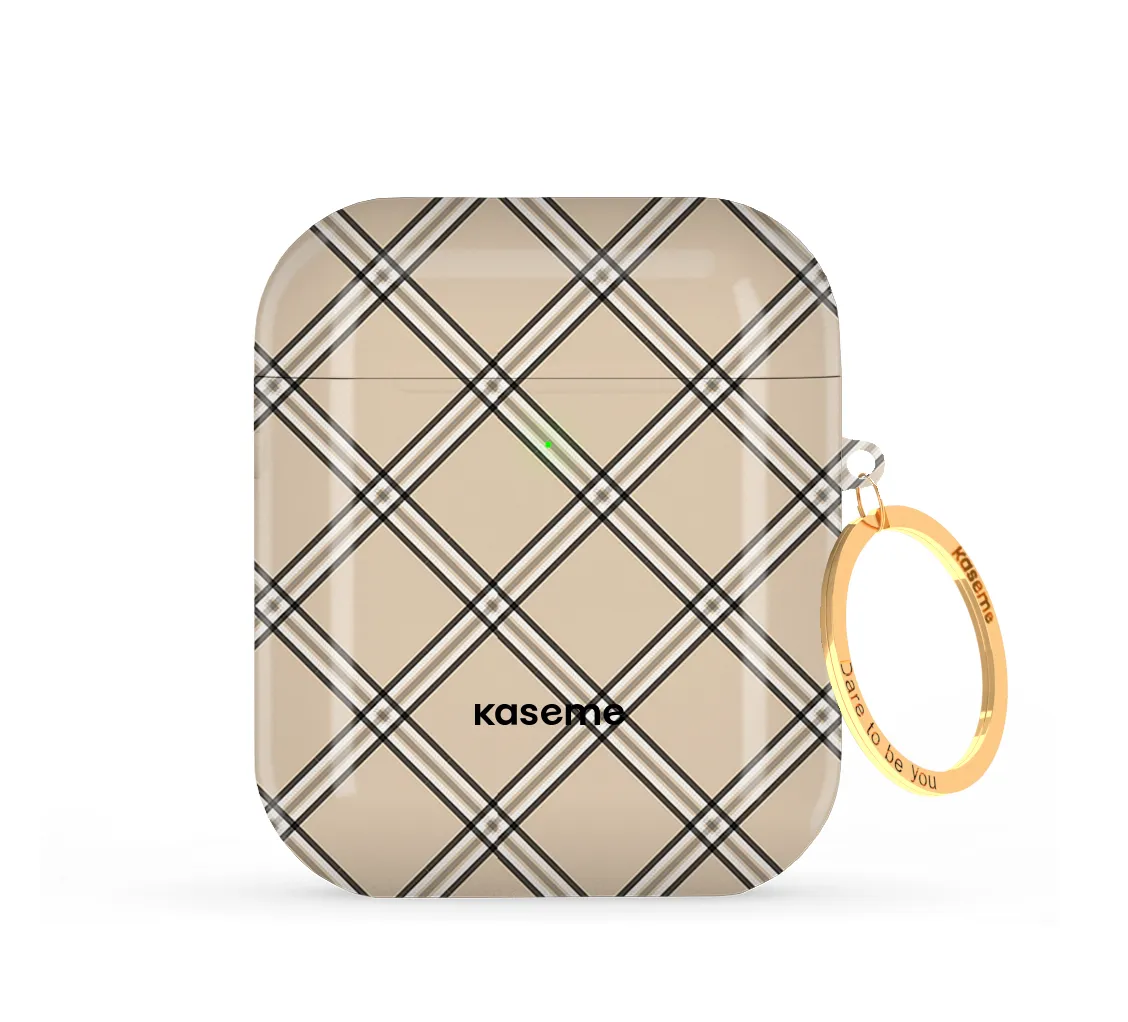 Flannel Beige AirPods Case