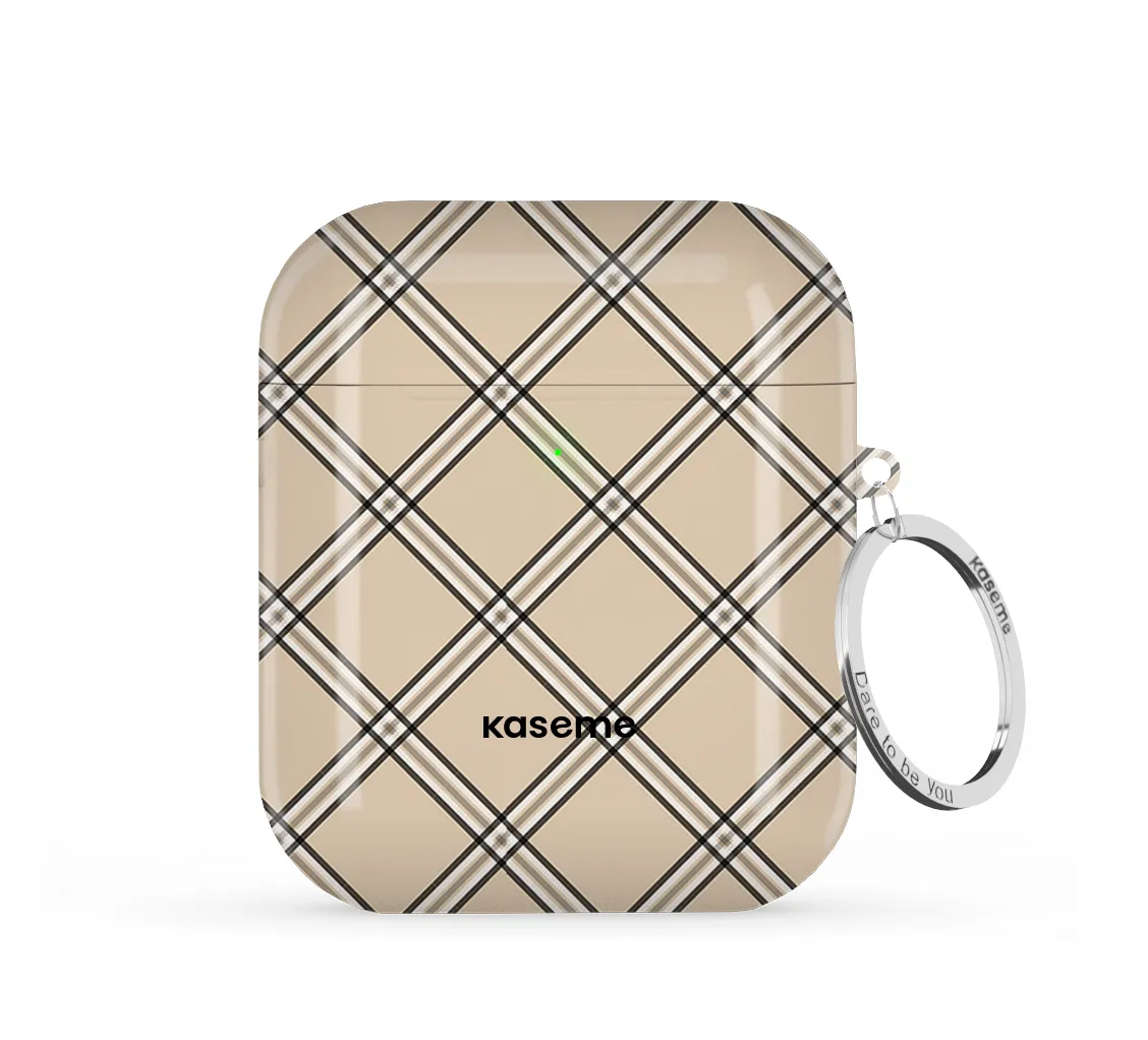 Flannel Beige AirPods Case