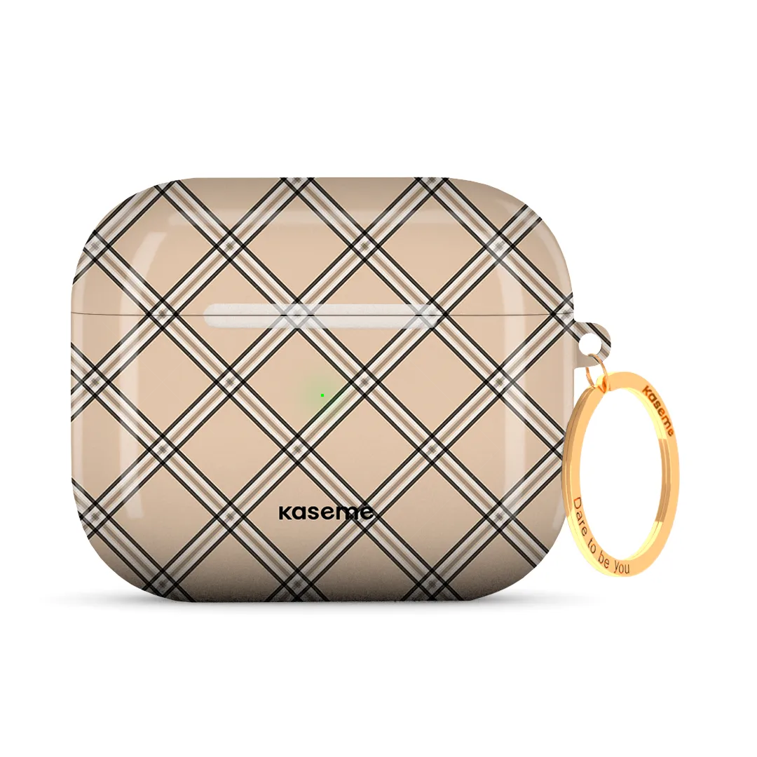 Flannel Beige AirPods Case