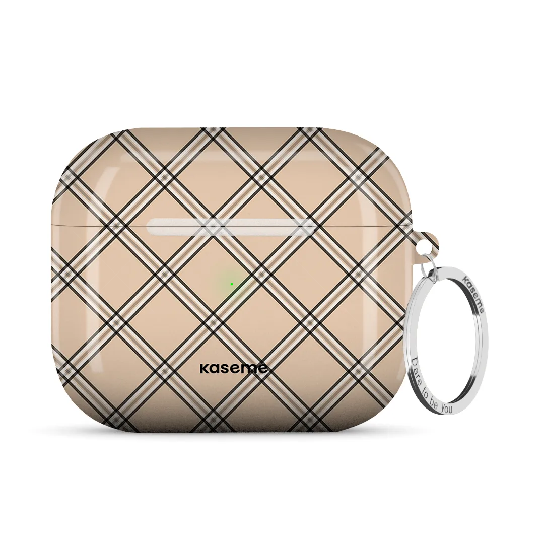 Flannel Beige AirPods Case