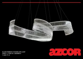 Glass Ribbon Loop Chandelier