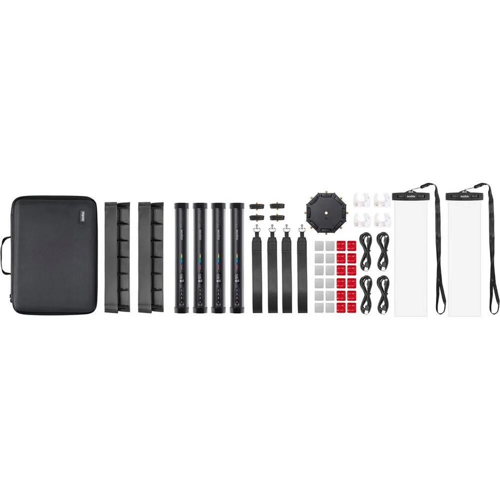 Godox TL30 RGB 30cm LED Tube Light 4-Light Kit