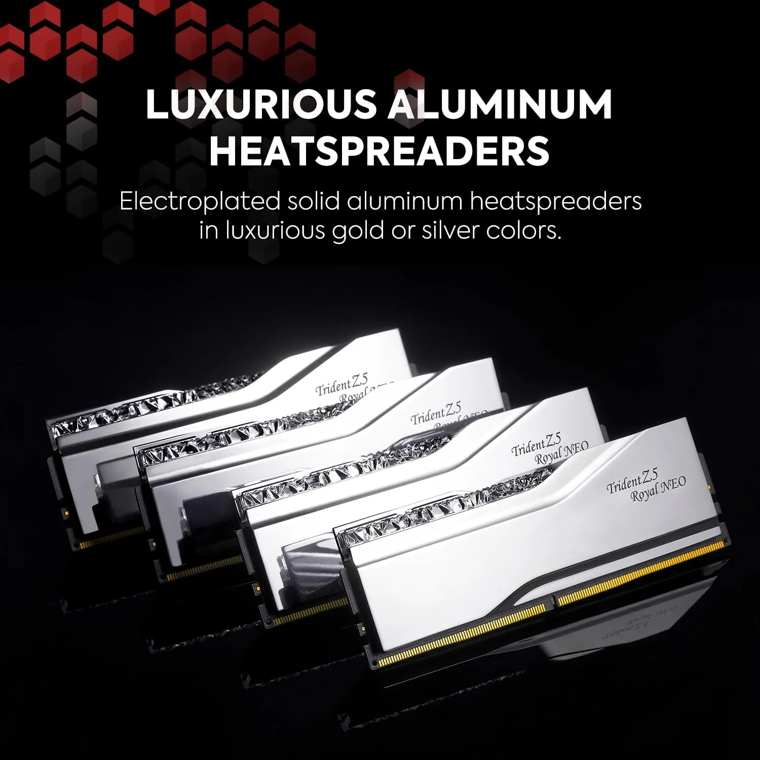 G.SKILL 32GB Kit (2x16GB) Trident Z5 ROYAL Neo RGB Silver F5-6400J3039G16GX2-TR5NS DDR5 6400MHz Memory AMD EXPO