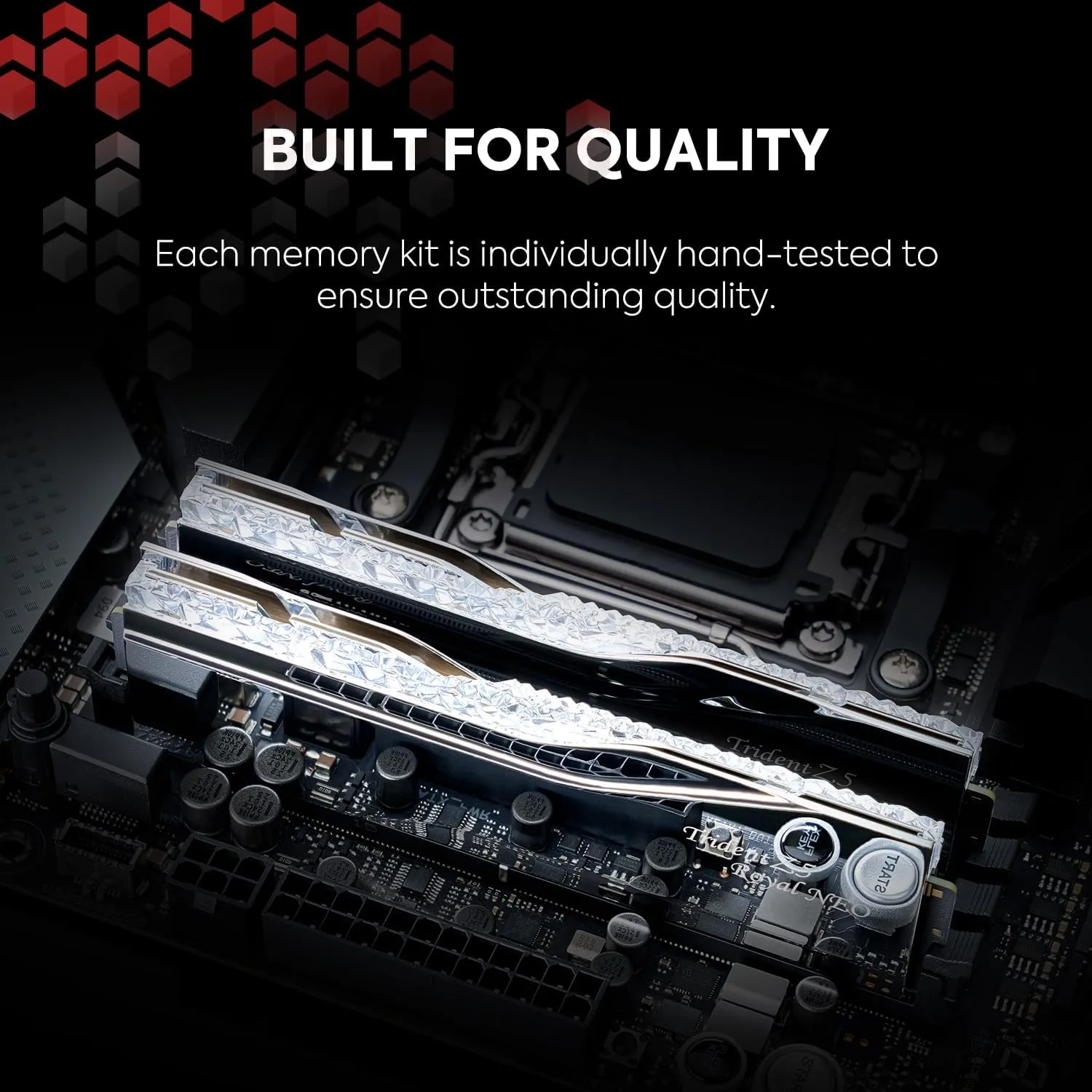G.SKILL 32GB Kit (2x16GB) Trident Z5 ROYAL Neo RGB Silver F5-6400J3039G16GX2-TR5NS DDR5 6400MHz Memory AMD EXPO