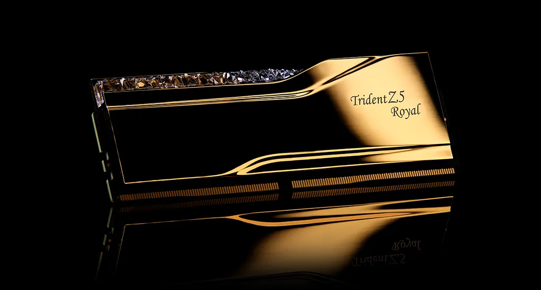 G.SKILL 48GB Kit (2x24GB) Trident Z5 ROYAL RGB Gold F5-8000J4048G24GX2-TR5G DDR5 8000MHz Memory