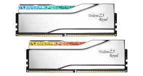G.SKILL 96GB Kit (2x48GB) Trident Z5 ROYAL RGB Silver F5-6400J3239F48GX2-TR5S DDR5 6400MHz Memory