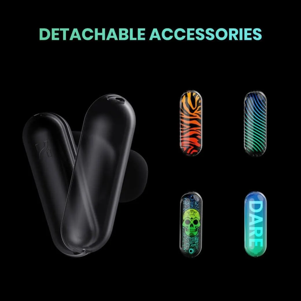 HHOGene GPods Colorful RGB Gaming Wireless Earbuds In Ear With Light Control And 4 Earbuds Shells  For IPhone And Android