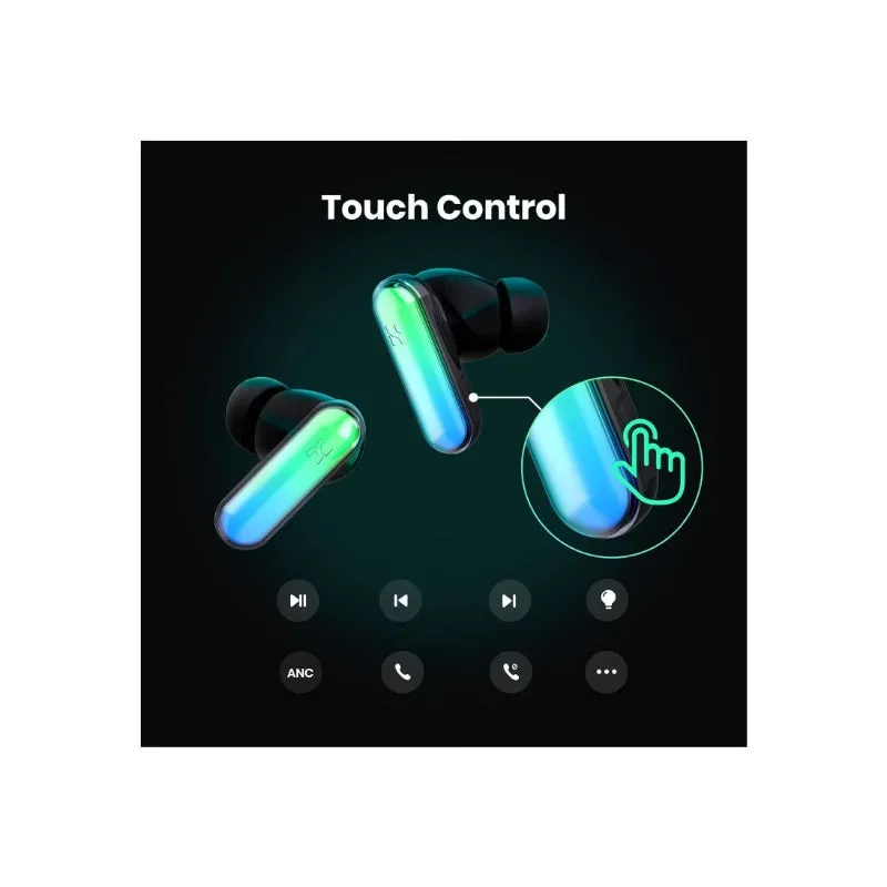 HHOGene GPods Colorful RGB Gaming Wireless Earbuds In Ear With Light Control And 4 Earbuds Shells  For IPhone And Android