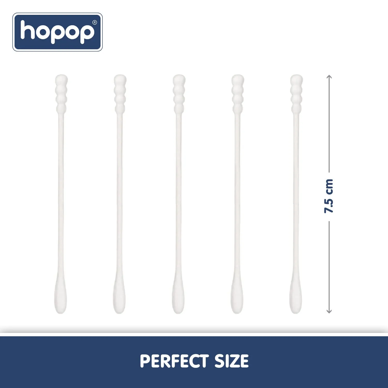 Hopop Soft & Hygenic Cotton Earbuds For Babies - 200pcs 0m 