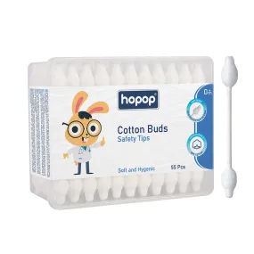 Hopop Soft Cotton Earbuds For Babies - 55pcs