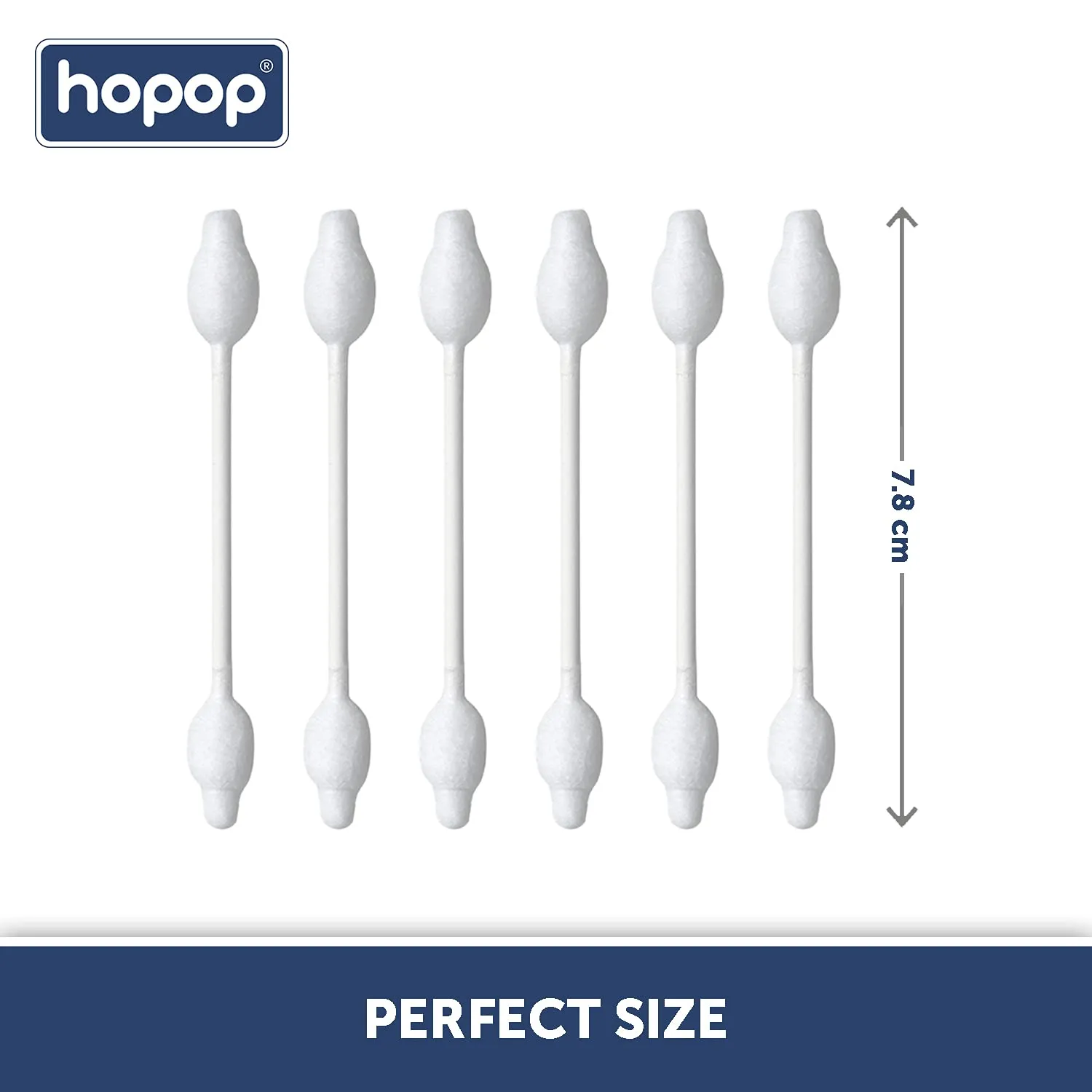 Hopop Soft Cotton Earbuds For Babies - 55pcs
