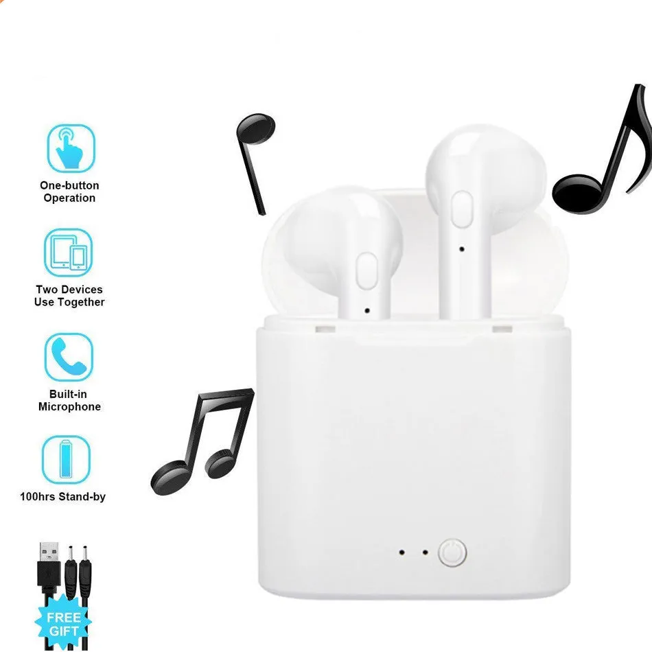 i7s TWS Mini Wireless Bluetooth 5.0 Earphones In-Ear Stereo Earbuds Sports Handsfree Headset Mic Binaural call For Xiaomi iPhone
