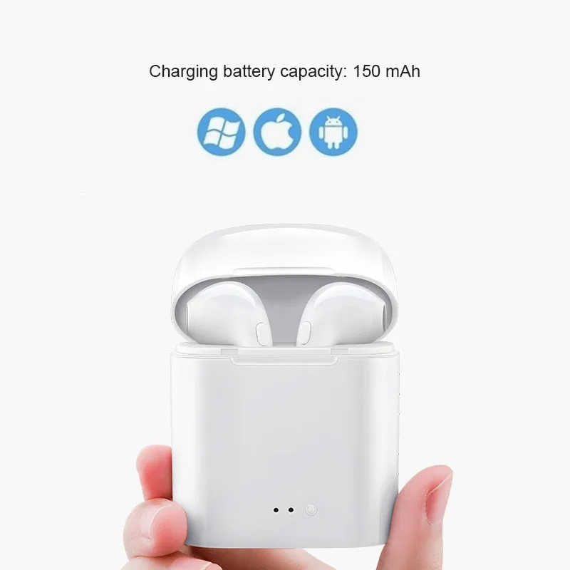 i7s Tws Wireless Bluetooth Earphones Mini Stereo Bass Earphone Earbuds Sport Headset with Charging Box for iPhone xiaomi Phone