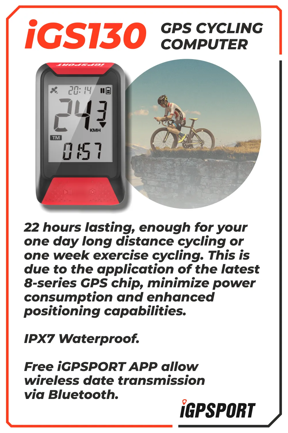 iGPSPORT iGS130 GPS Cycling Computer (IGS130)