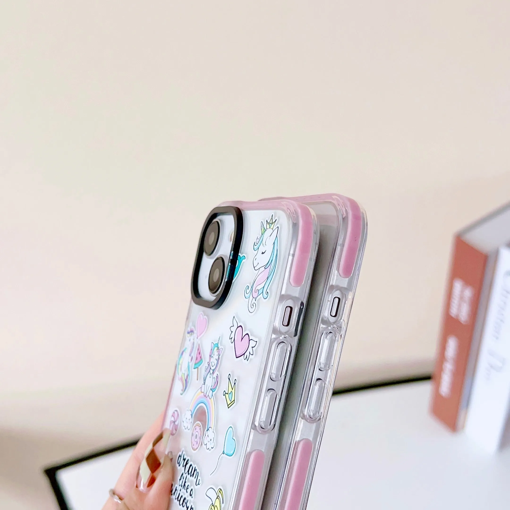 Impact Proof Silicon Case For iPhone ( Cute Sticker Design  )