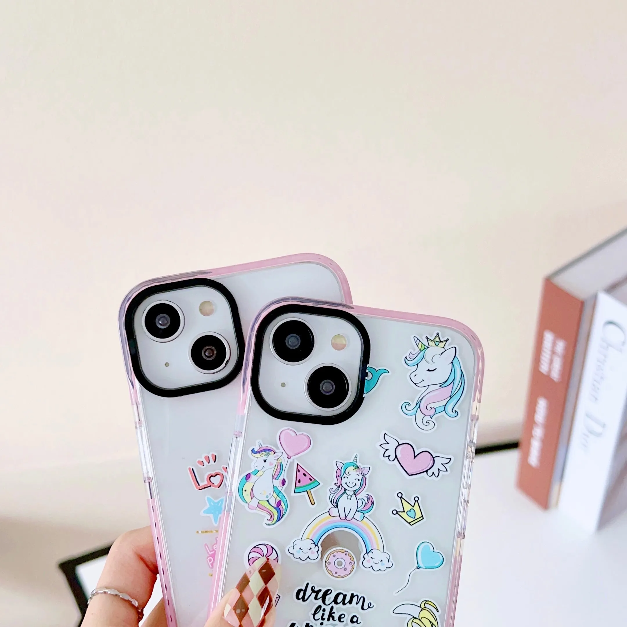 Impact Proof Silicon Case For iPhone ( Cute Sticker Design  )