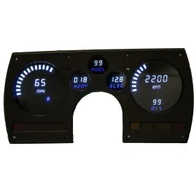 Intellitronix LED Digital Gauge Cluster - White LED - Black - GM F-Body 1982-90