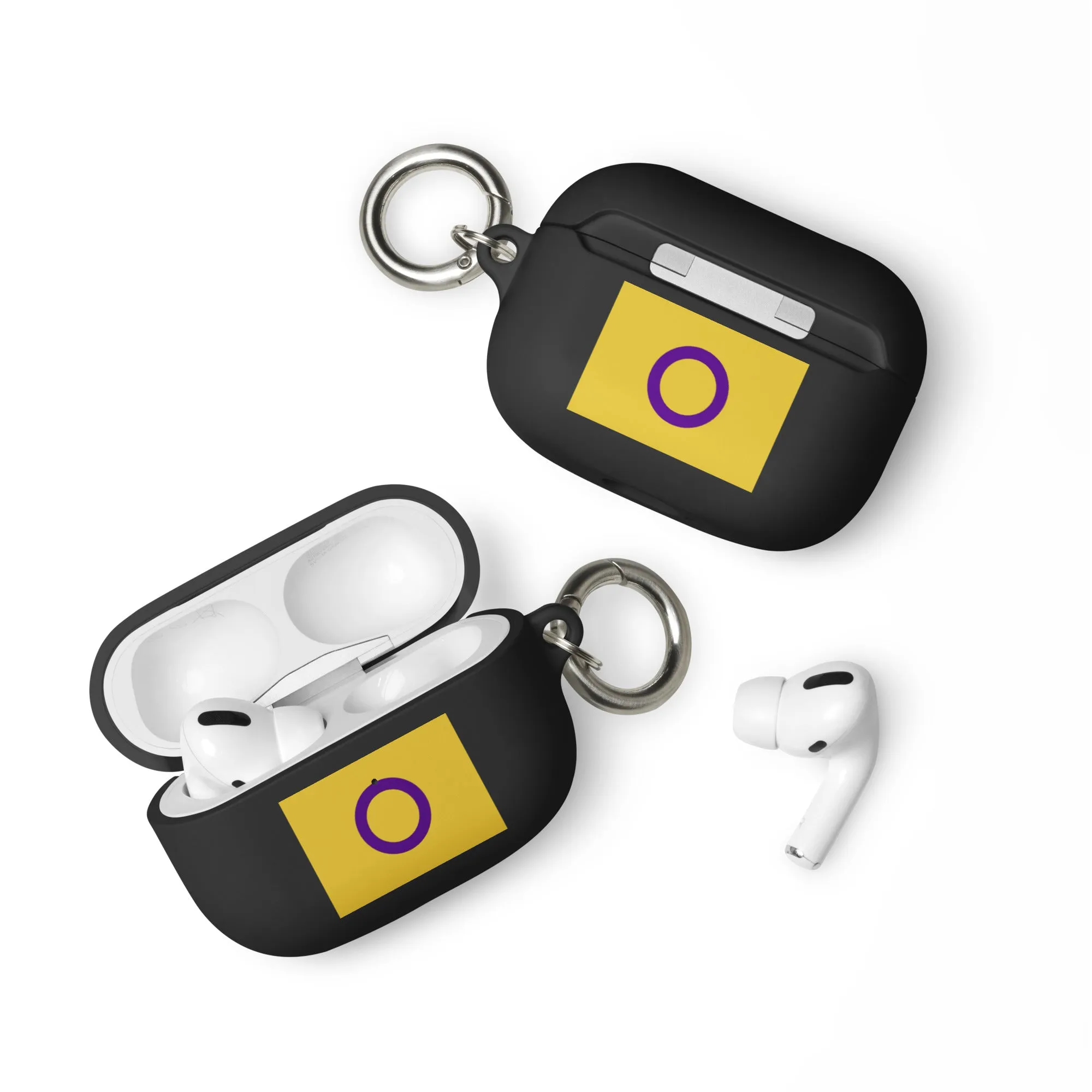 Intersex Pride Flag Rubber Case for Apple AirPods