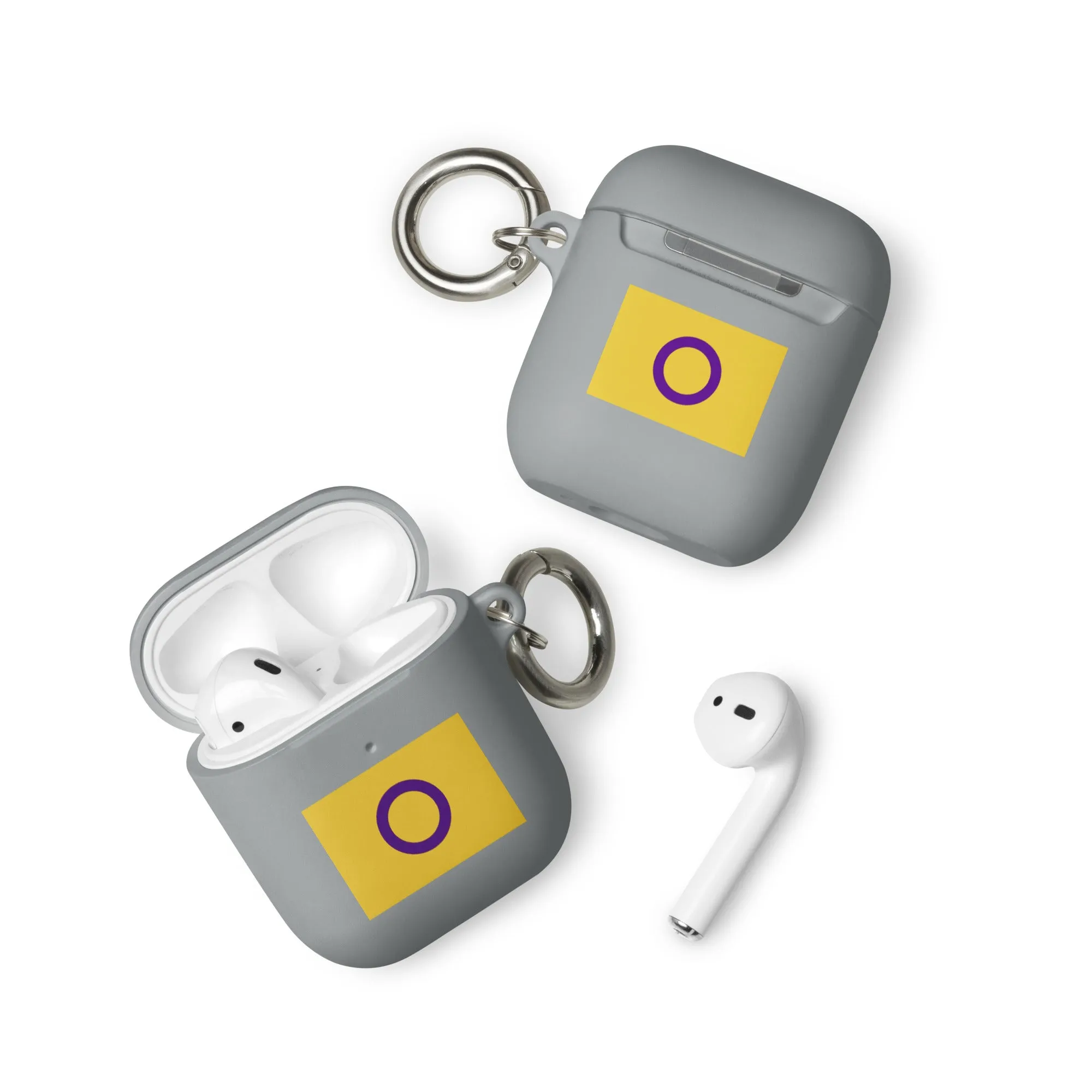 Intersex Pride Flag Rubber Case for Apple AirPods