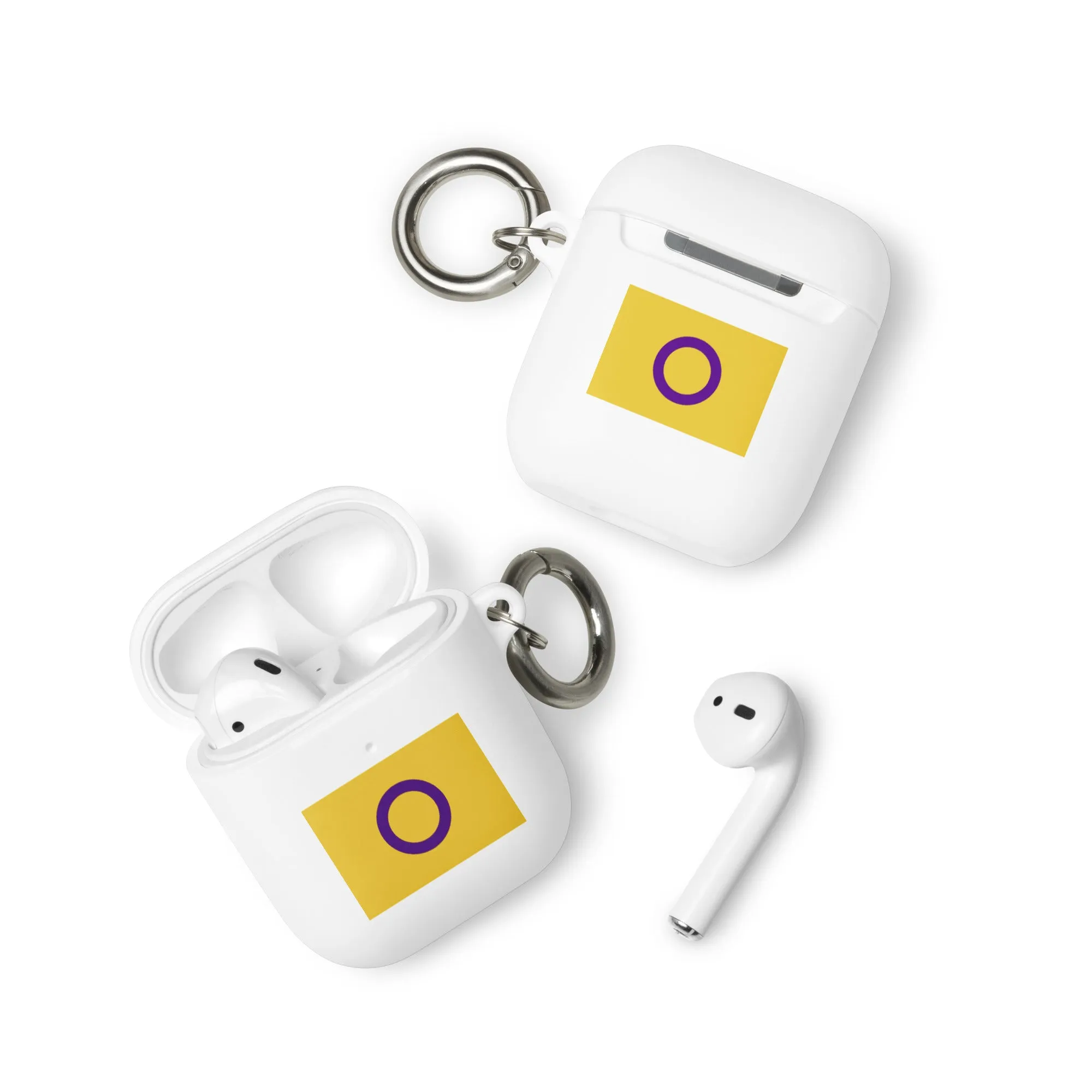 Intersex Pride Flag Rubber Case for Apple AirPods
