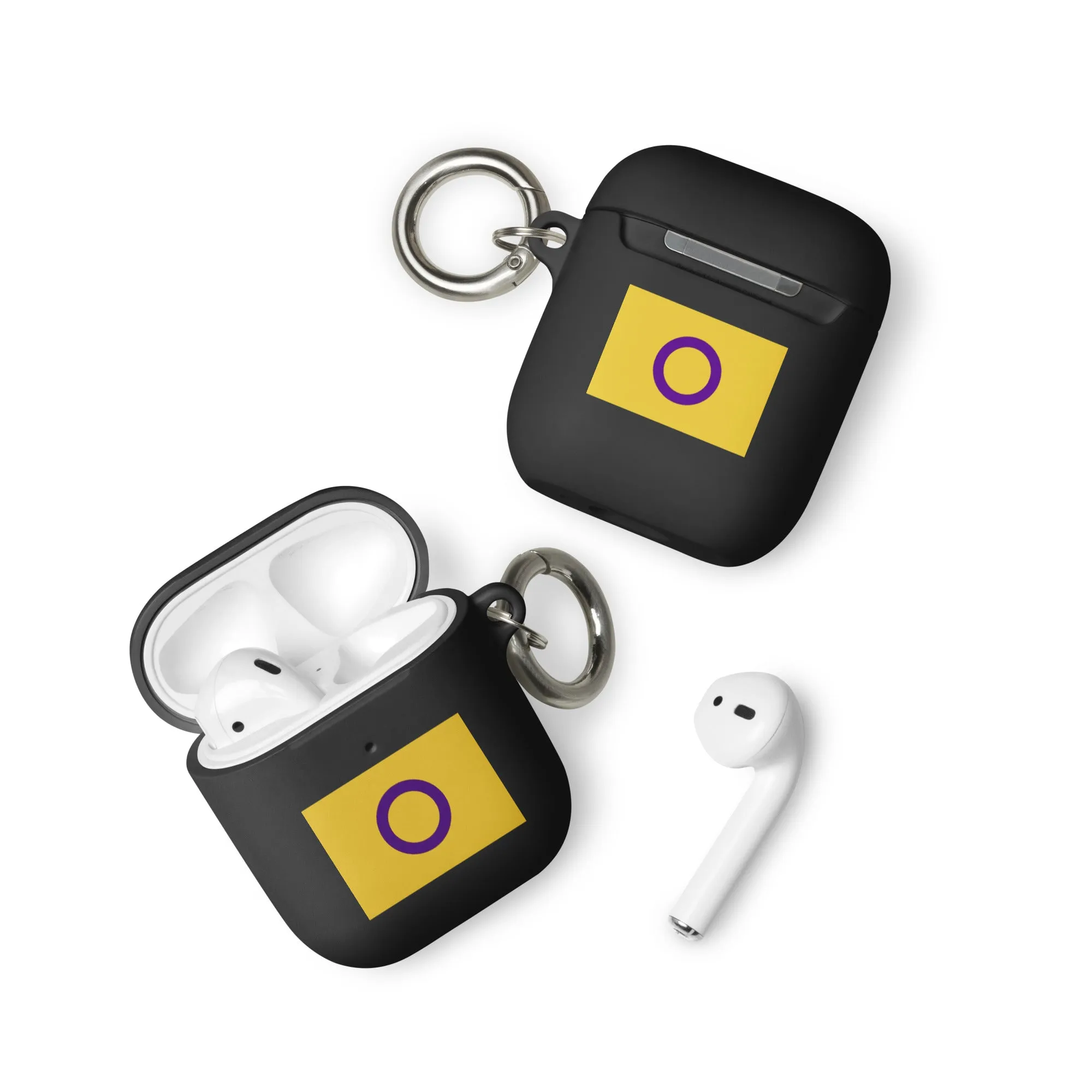 Intersex Pride Flag Rubber Case for Apple AirPods