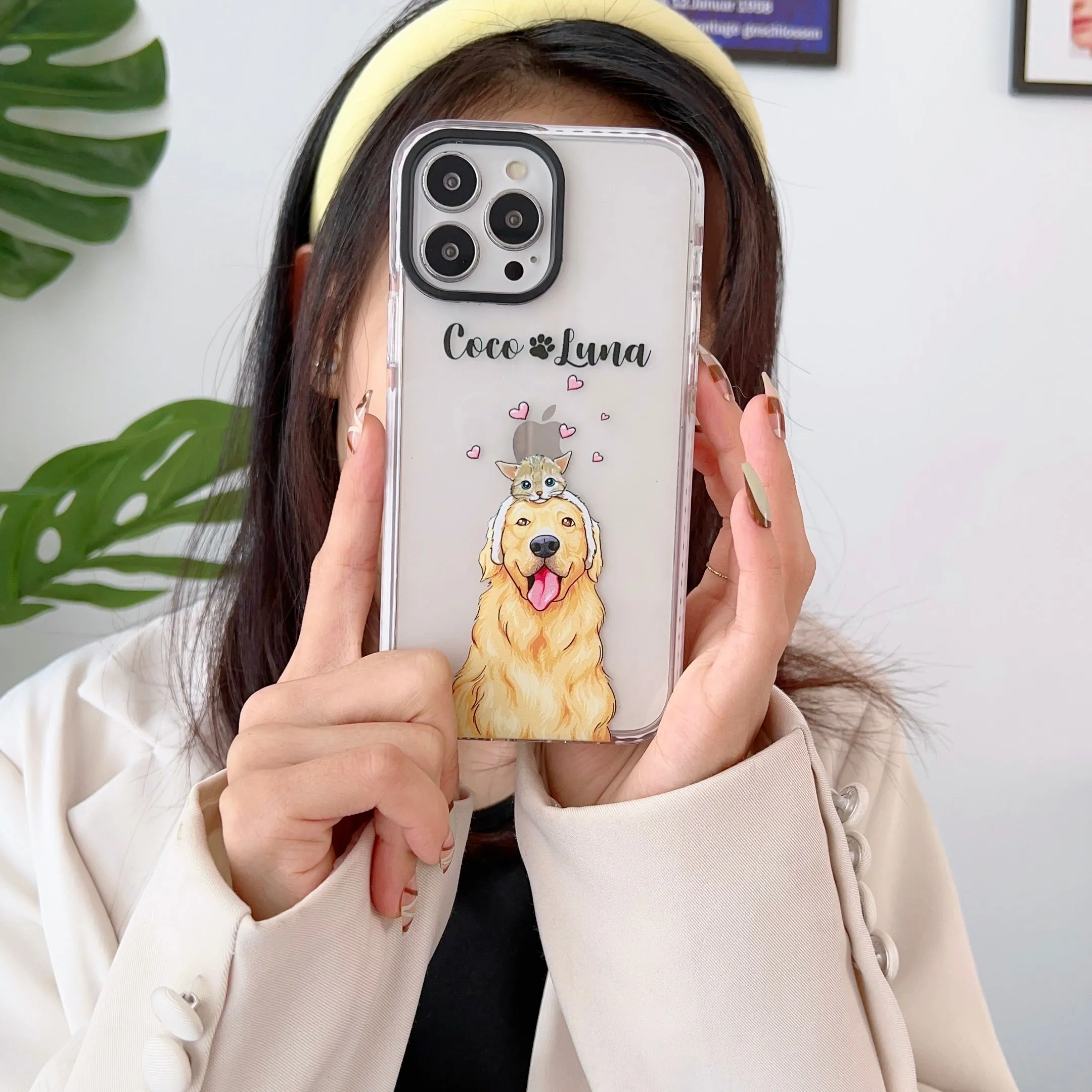 iPhone Impact Proof Customised Silicon Case ( Cute Dog Caricature )