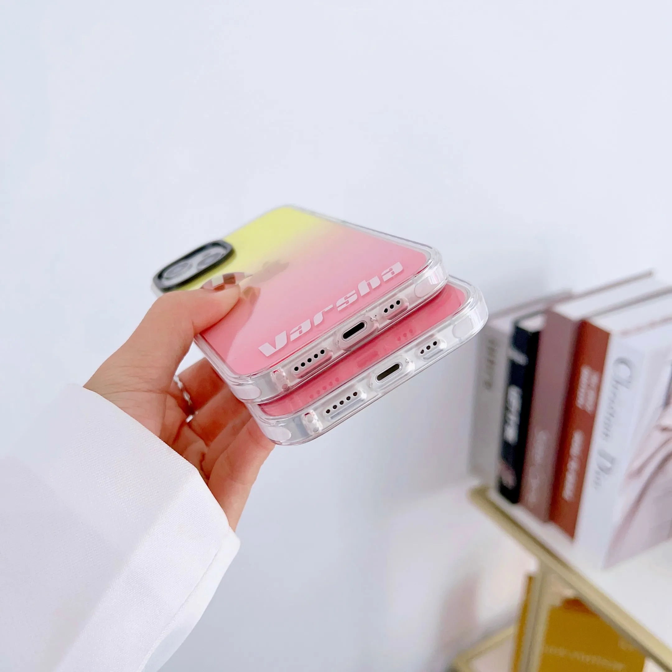 iPhone Impact Proof Customised Silicon Case ( Yellow And Pink Gradeint )