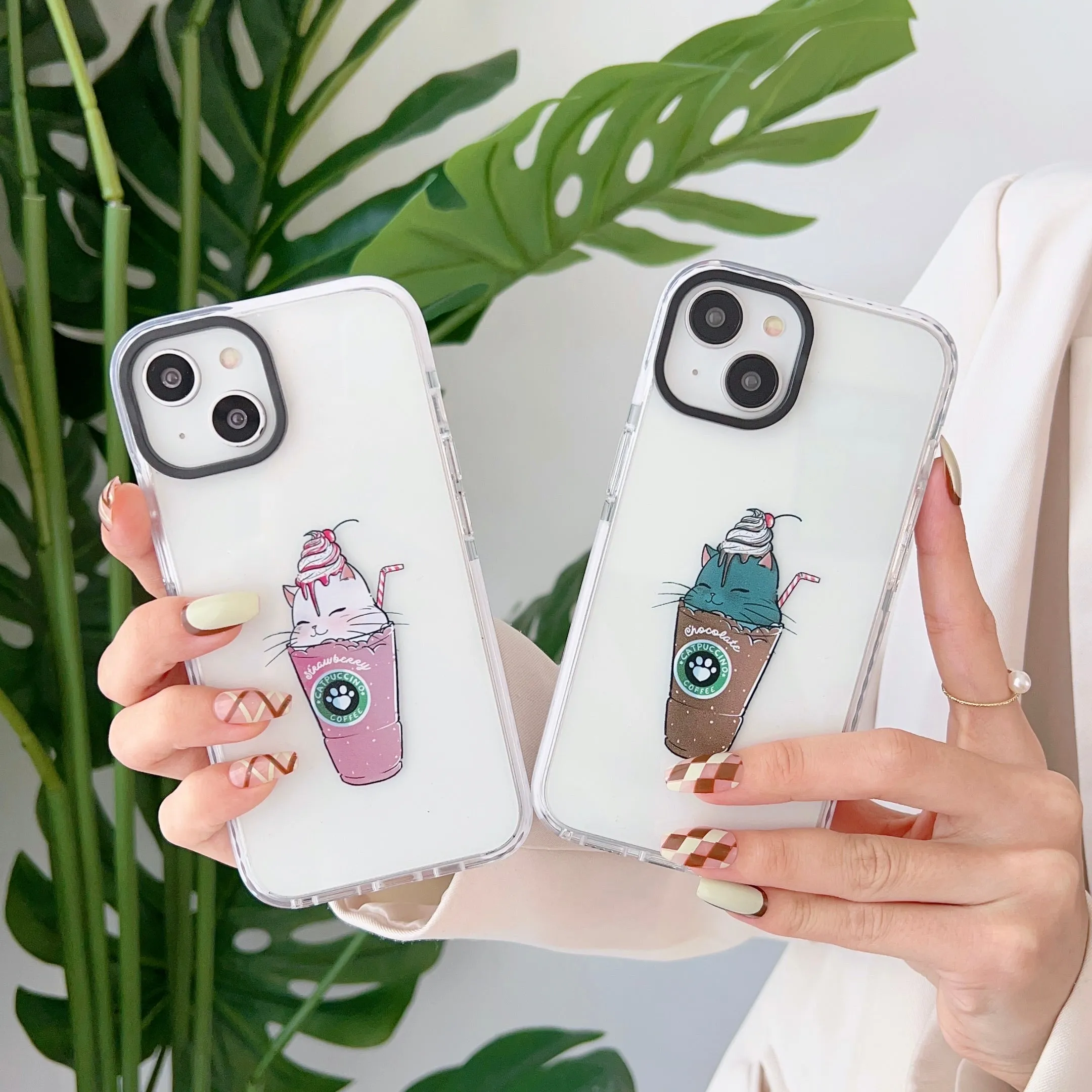 iPhone Impact Proof Silicon Case ( Cute Cat Cappuccino )