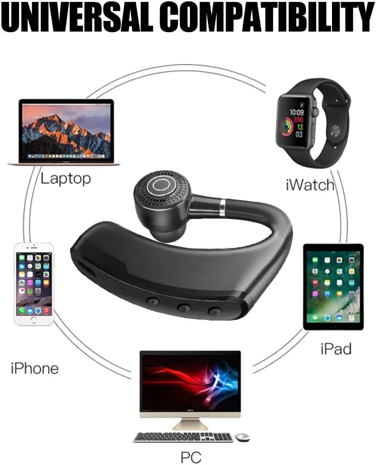 ITEM# 0163   Wireless Earbuds,25 Hours Talktime Wireless Mono Bluetooth Headset with HD Microphone CVC8.0 Bluetooth Headphone Noise Reduction 270 ° Rotatable for Working/Driving (Watch Video)