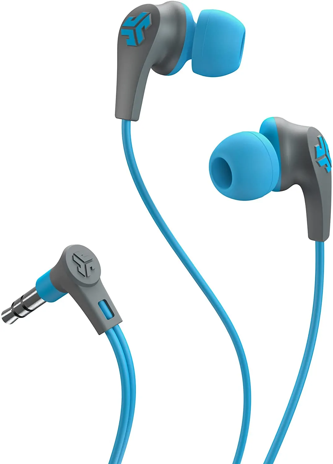 JLab Audio JBuds2 Premium in-Ear Earbuds Guaranteed Fit, Guaranteed for Life - Blue