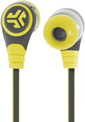 JLabs, JBuds Diego In-Ear, Rugged Design with Universal Microphone, Gray/Yellow