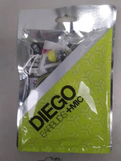 JLabs, JBuds Diego In-Ear, Rugged Design with Universal Microphone, Gray/Yellow