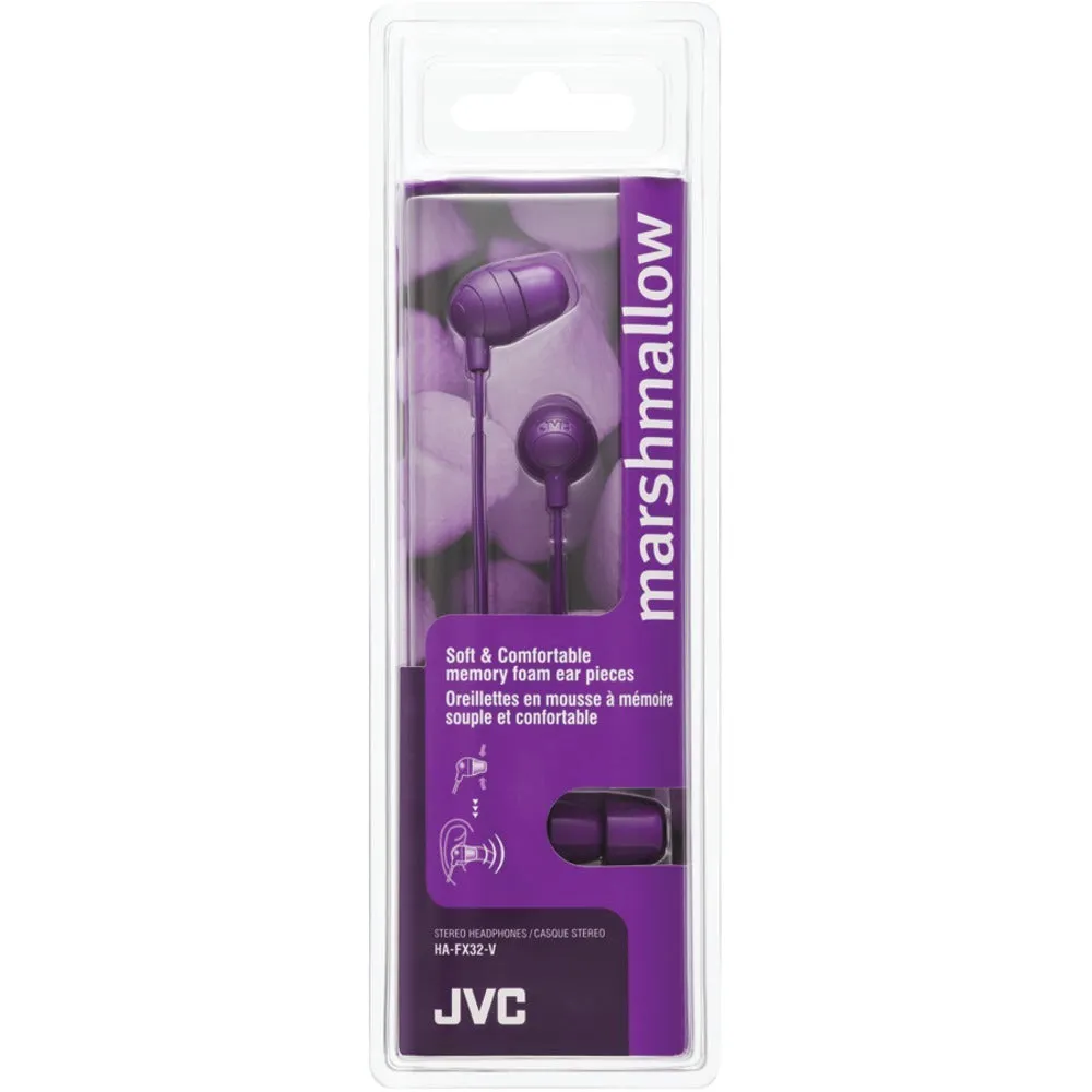 JVC HAFX32V Marshmallow(R) Earbuds (Violet)