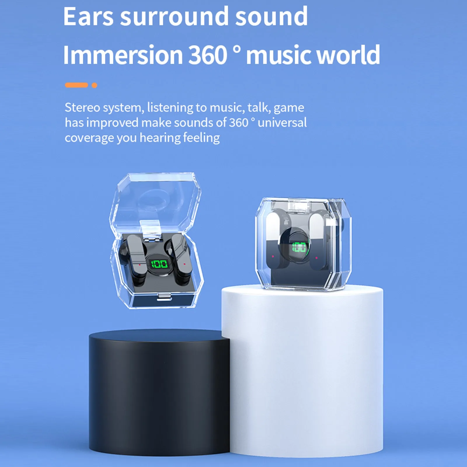K30 Digital RGB Dynamic Light Effect In-Ear TWS Wireless BT Headset