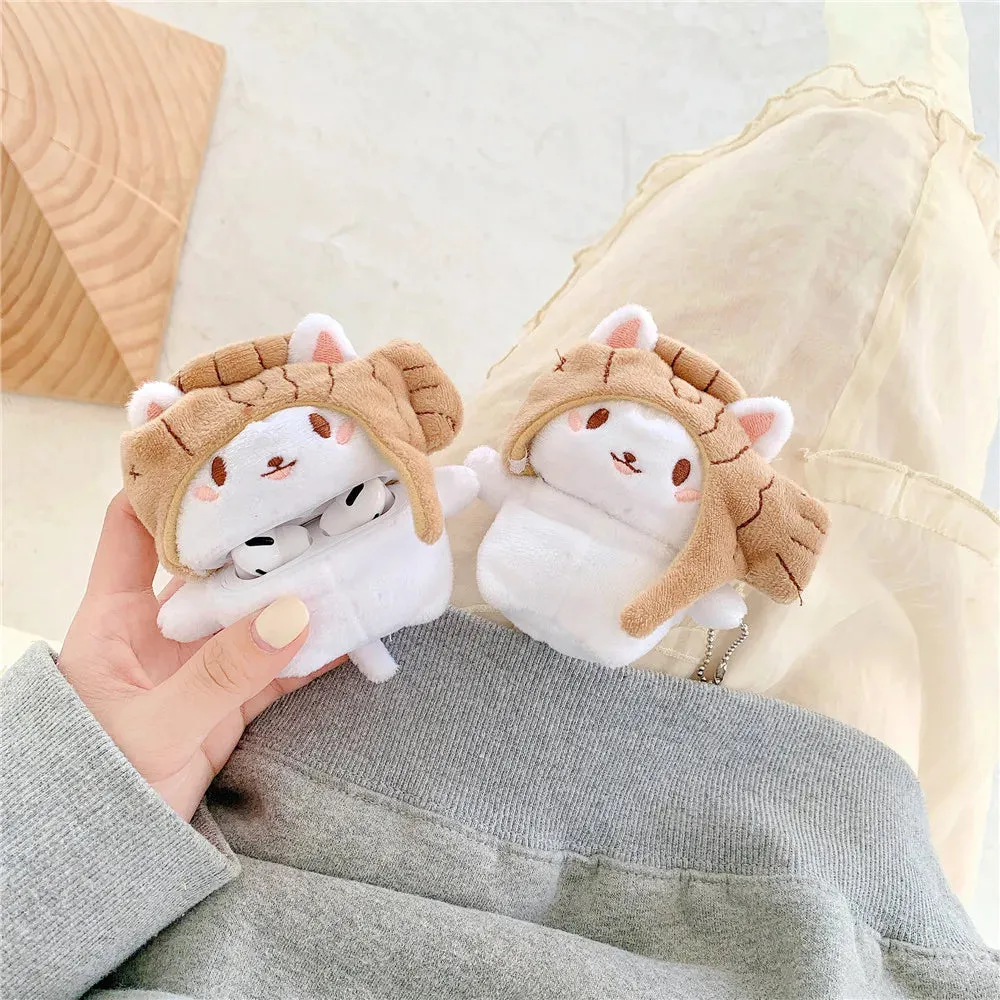 Kawaii Kitten Plush AirPods Case
