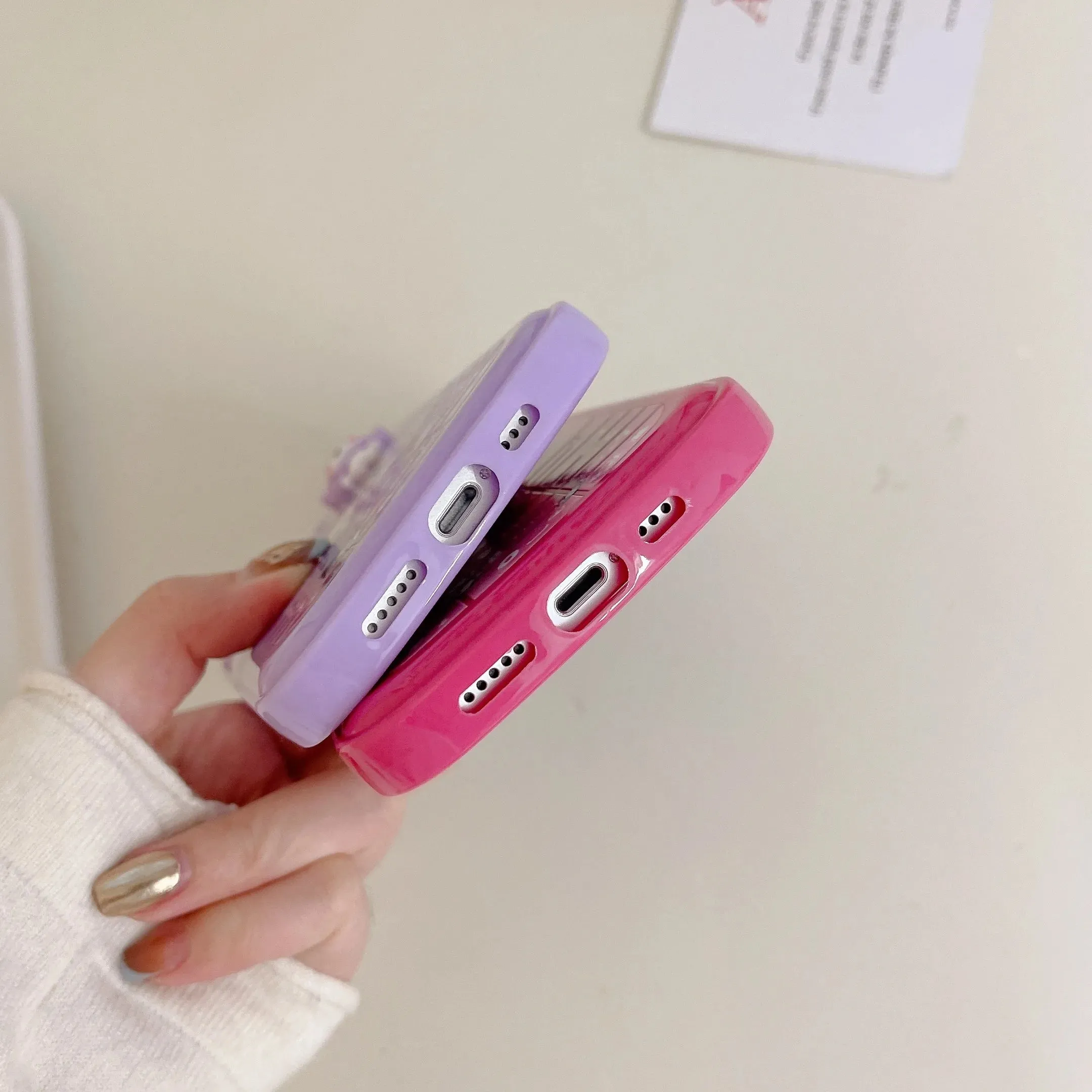 Kawaii Retro Antenna iPhone Case (Kuromi & My Melody)