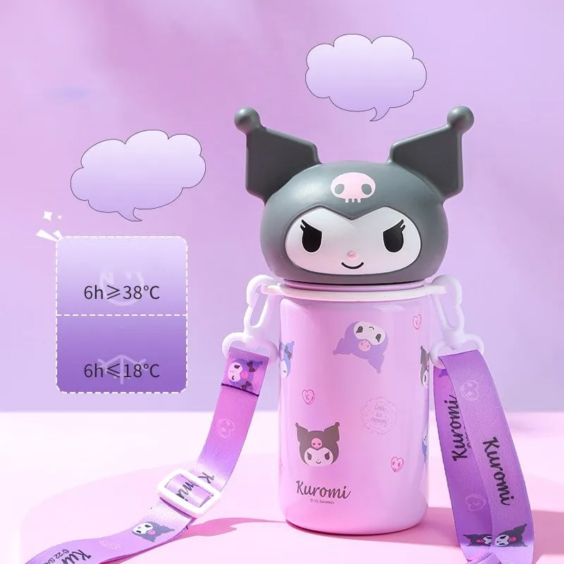 Kawaii Sanrio Kuromi Cinnamoroll Doll Portable Water Cup