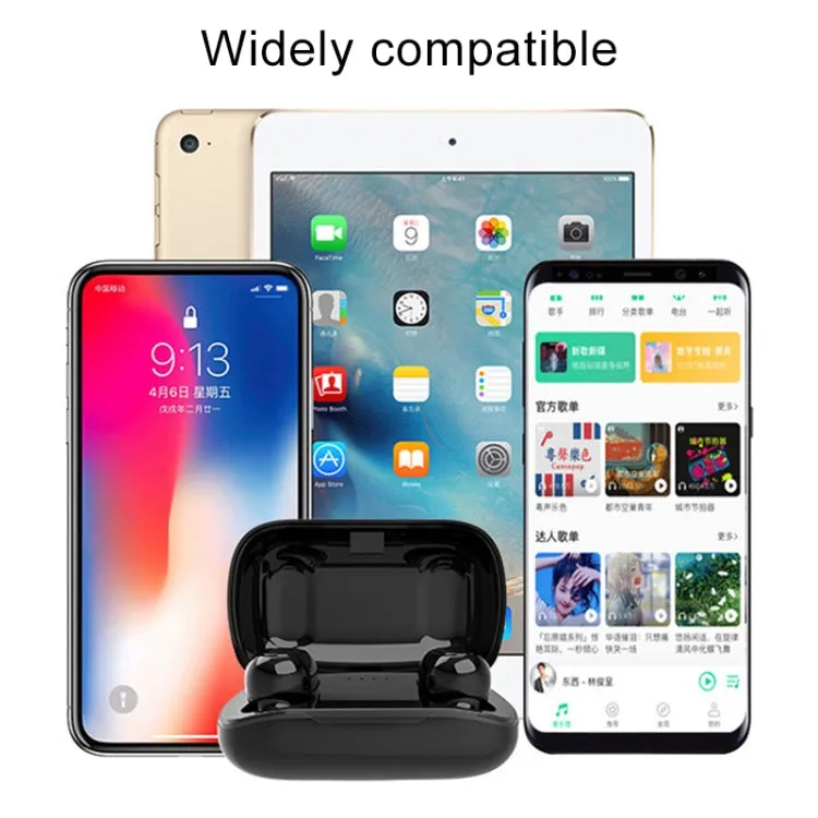 L-21 Bluetooth Earbuds with Immersive 9D Sound, Touch Control, and HD Call Clarity - Includes Charging Case