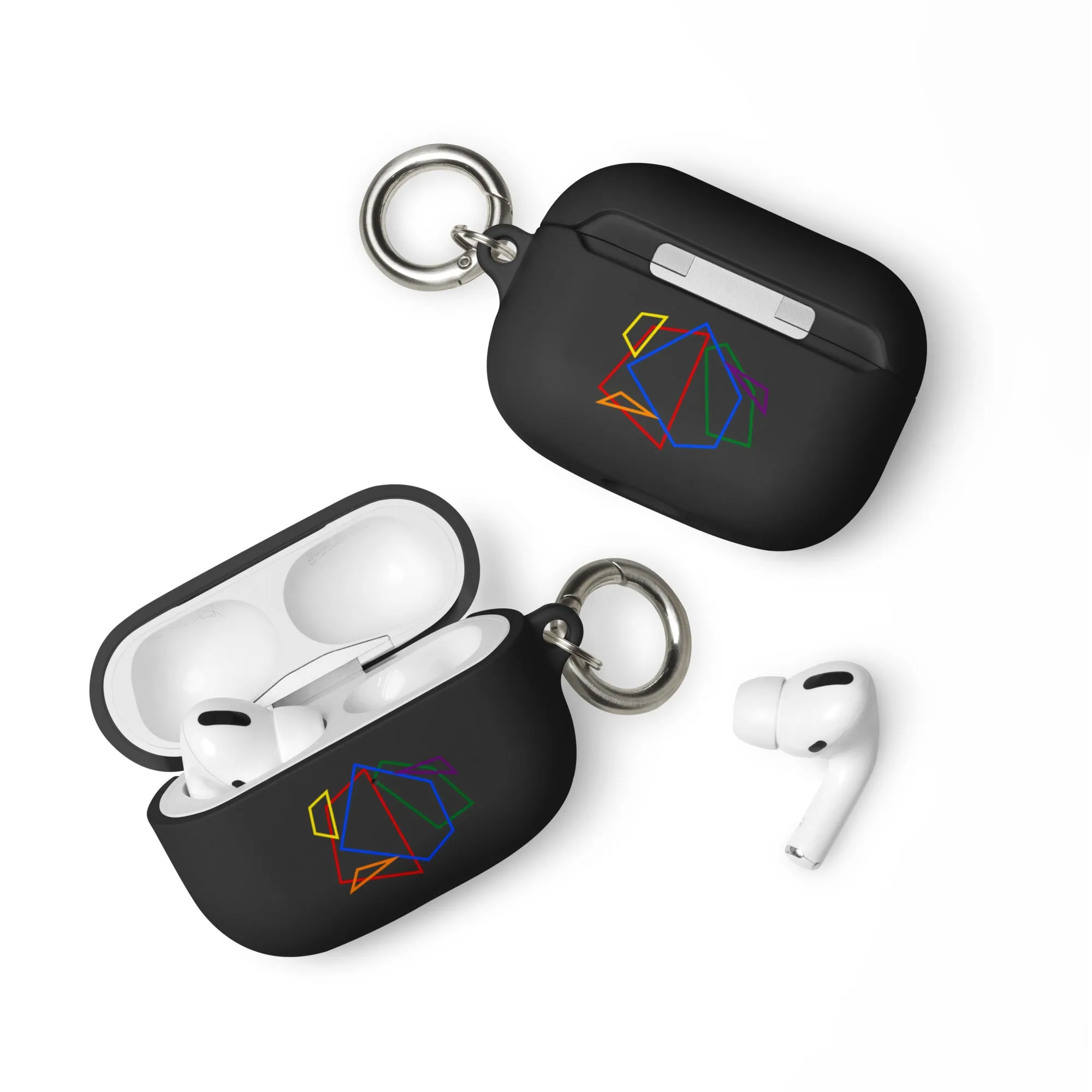 LGBTQ Pride Rubber Case for Apple AirPods - Geometric Lines