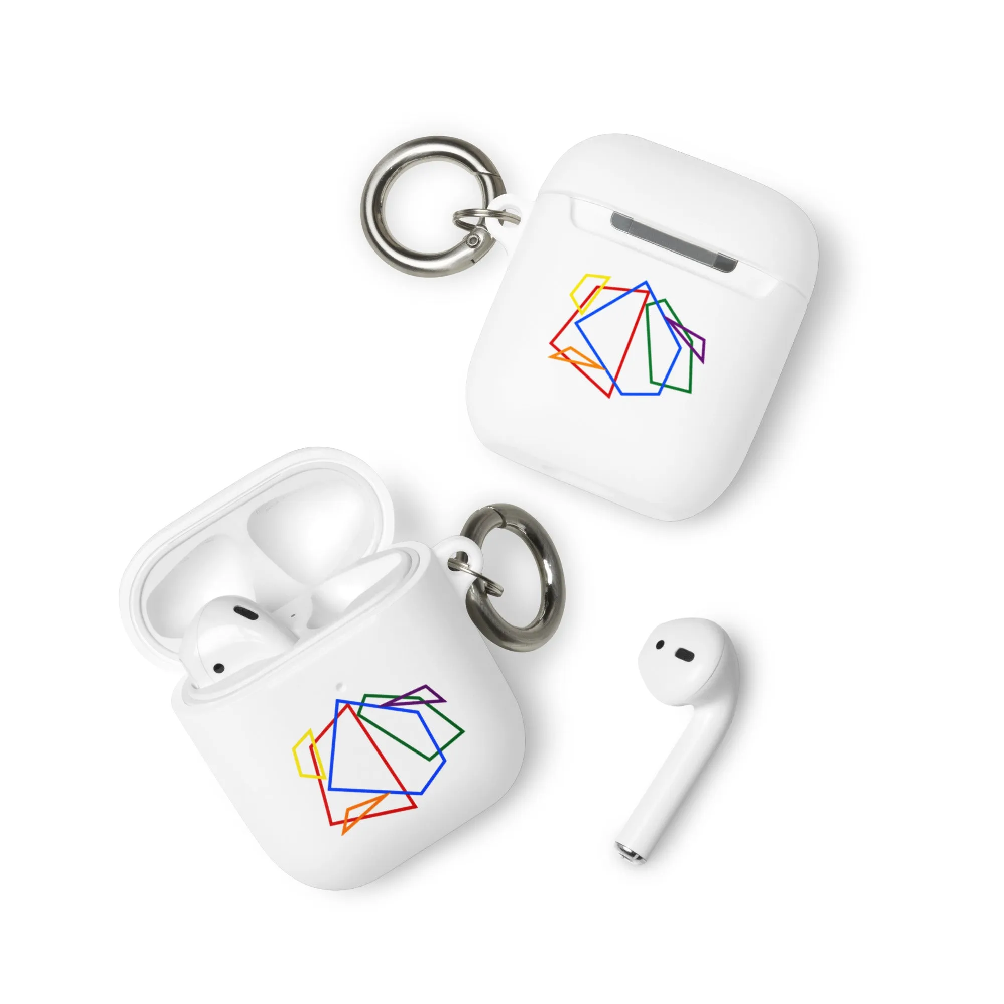 LGBTQ Pride Rubber Case for Apple AirPods - Geometric Lines