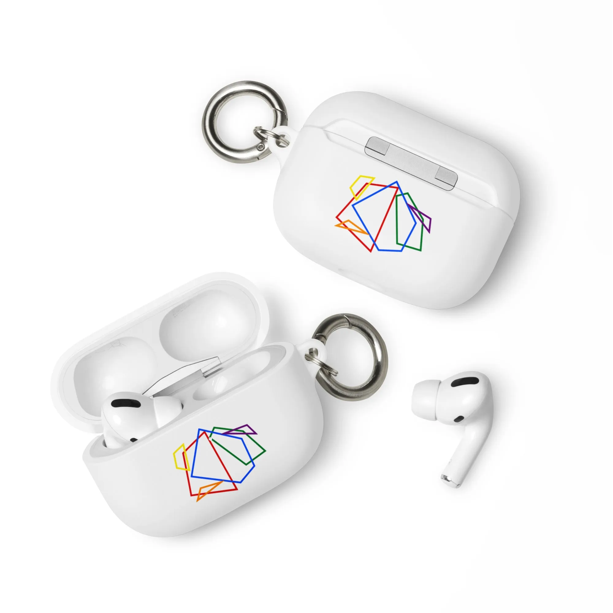 LGBTQ Pride Rubber Case for Apple AirPods - Geometric Lines
